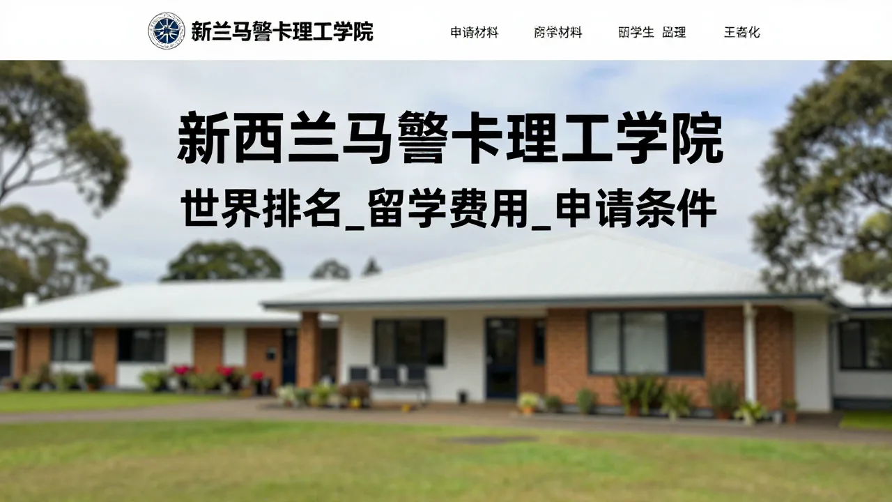 【新西兰马努卡理工学院】世界排名 首页主视觉